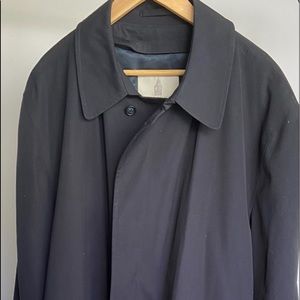 London fog-Mens black trench coat